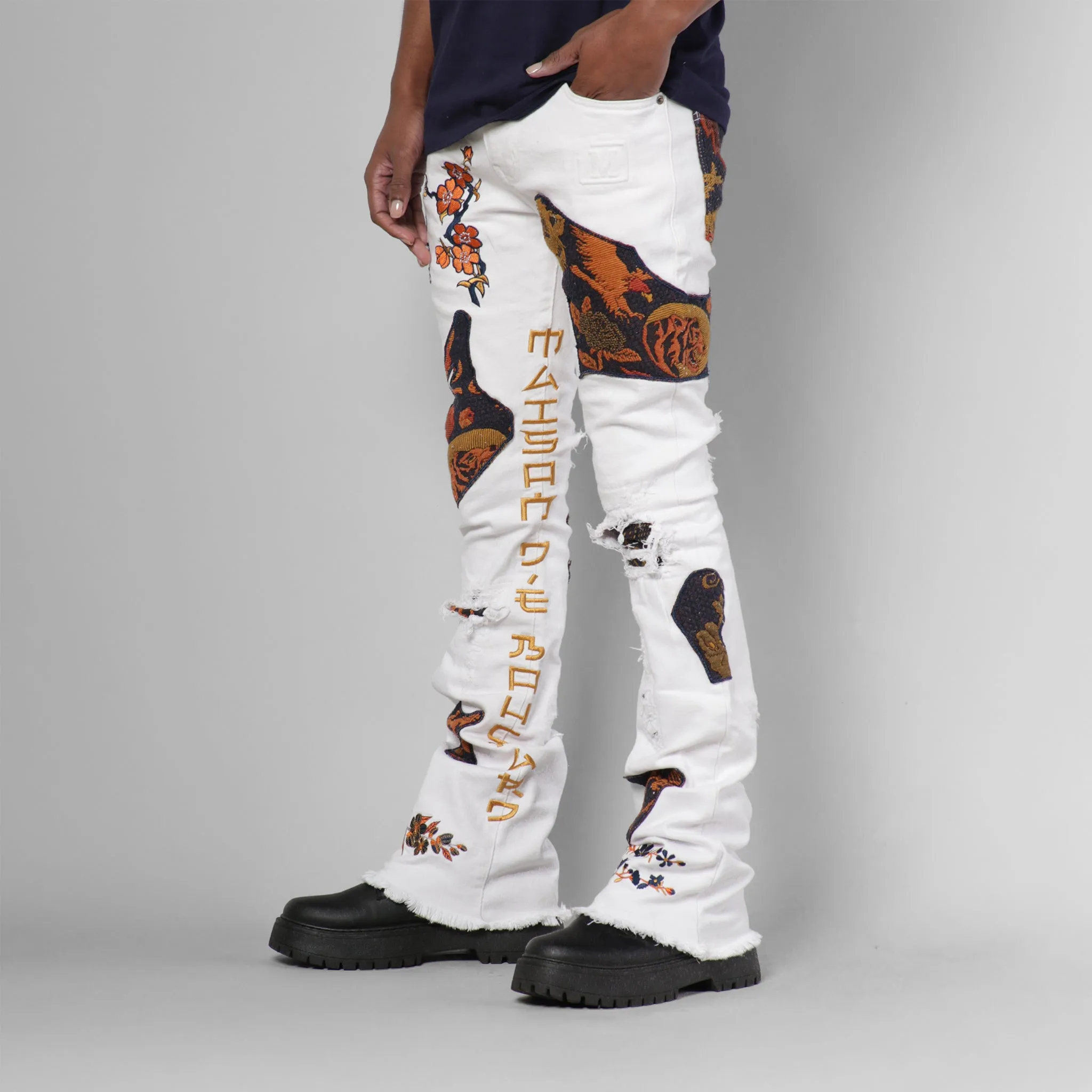 MDB Couture Men's Gallery Threads Stacked Jeans