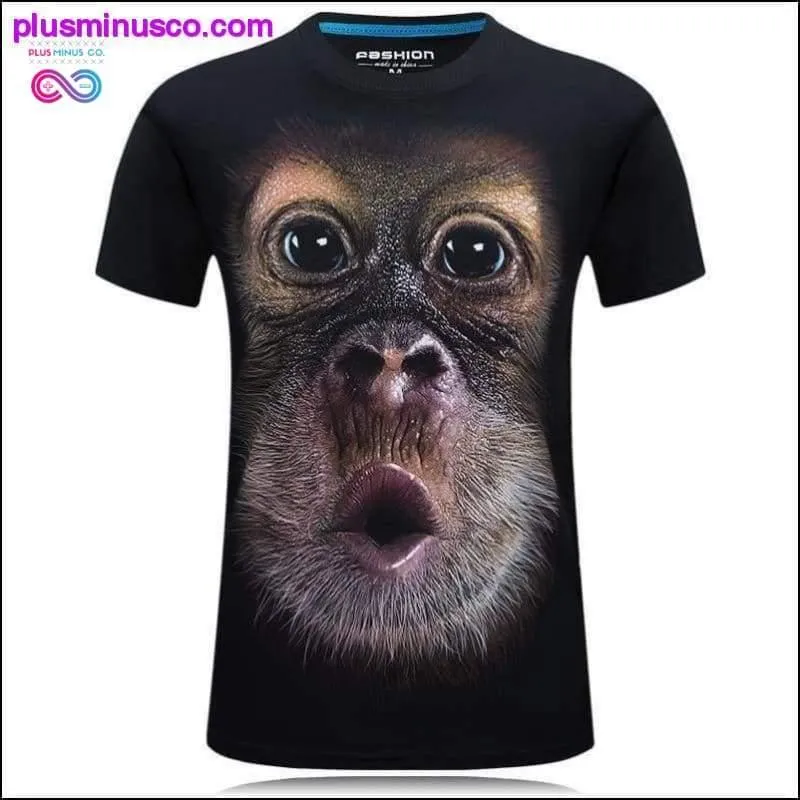 Men's animal T-Shirt orangutan/gas monkey/Wolf 3D Printed