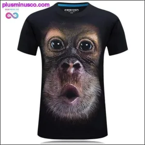 Men's animal T-Shirt orangutan/gas monkey/Wolf 3D Printed