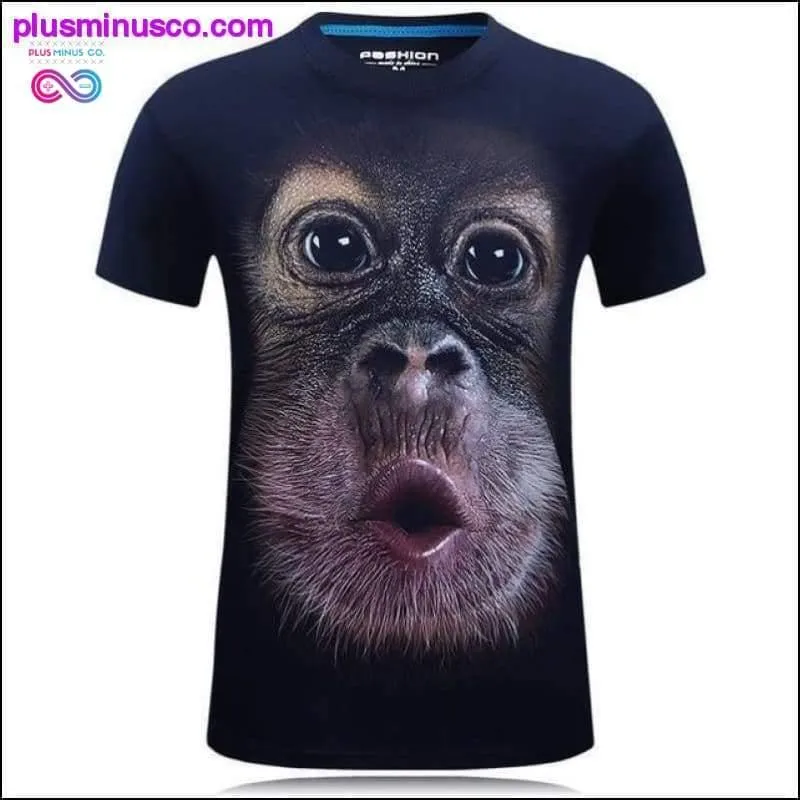 Men's animal T-Shirt orangutan/gas monkey/Wolf 3D Printed