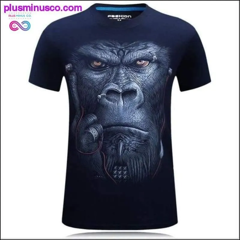 Men's animal T-Shirt orangutan/gas monkey/Wolf 3D Printed