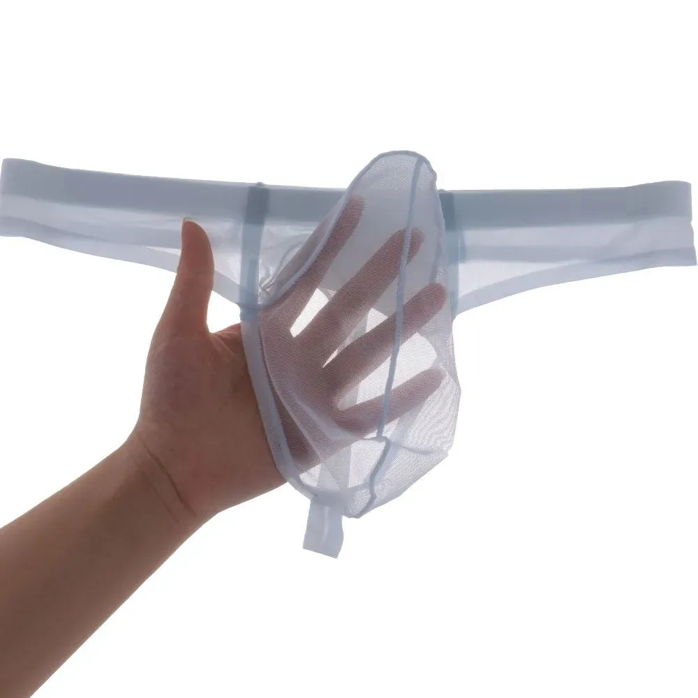 Men's Elephant's Trunk Ice Silk See-Through Thongs ( 4-Pack) JEWYEE 1944