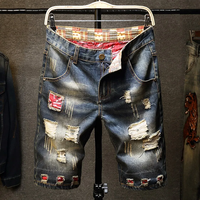 Men's Jeans Ripped Shorts Casual