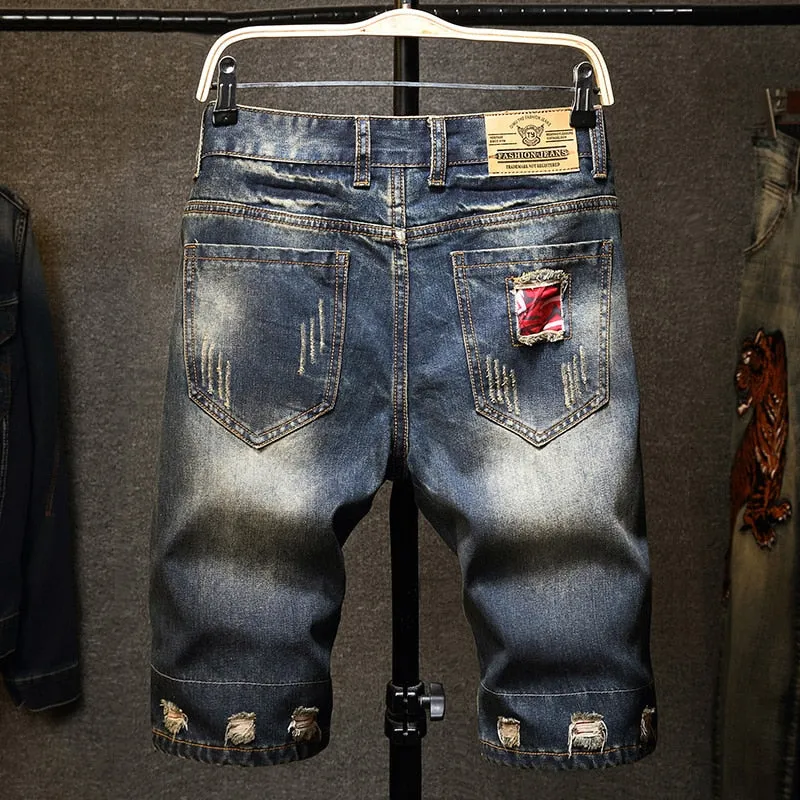 Men's Jeans Ripped Shorts Casual