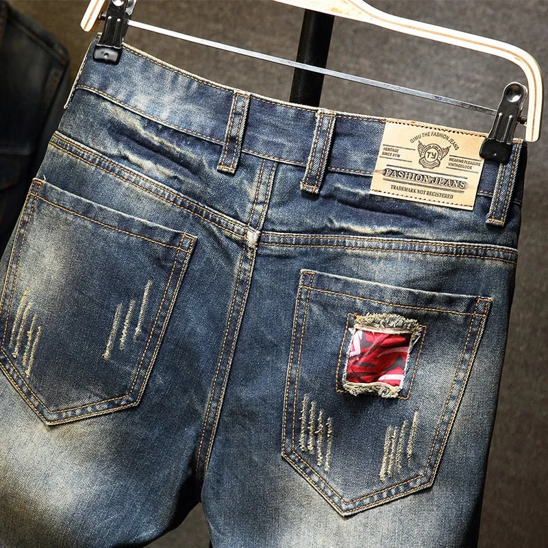 Men's Jeans Ripped Shorts Casual