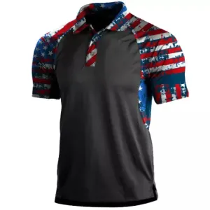 Men's Patchwork Neck T-Shirt