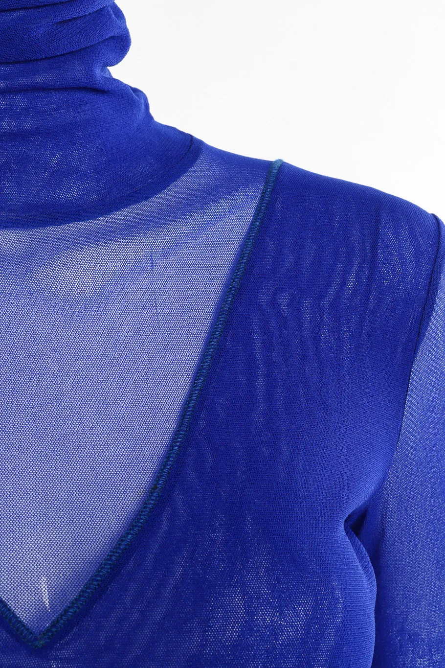 Mesh Turtleneck Top