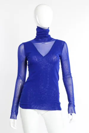 Mesh Turtleneck Top