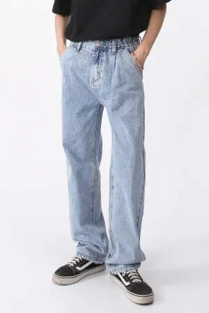 Mid Rise Baggy Jeans with Pockets