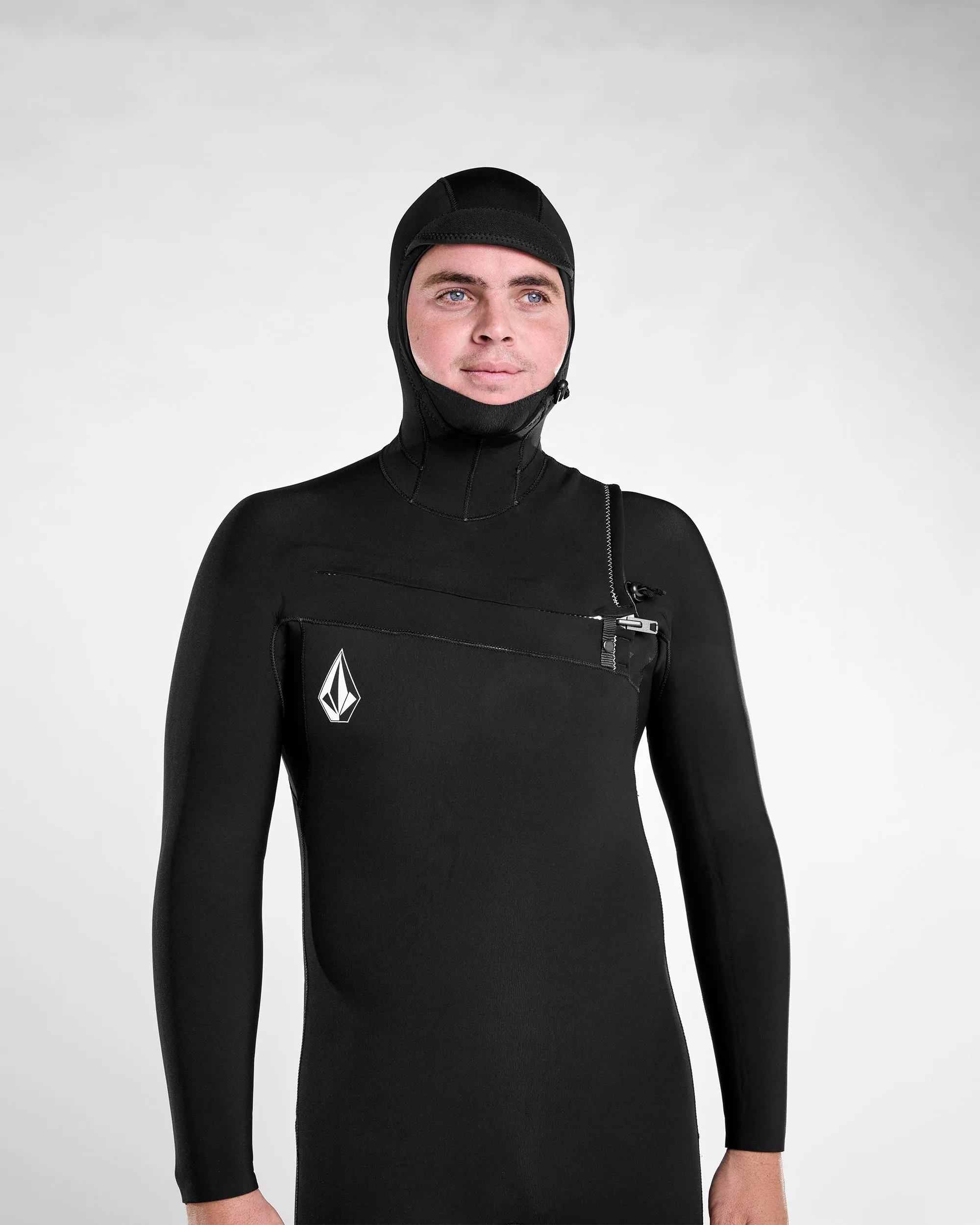 Modulator 4/3Mm Hooded Chest zip Wetsuit - BLACK