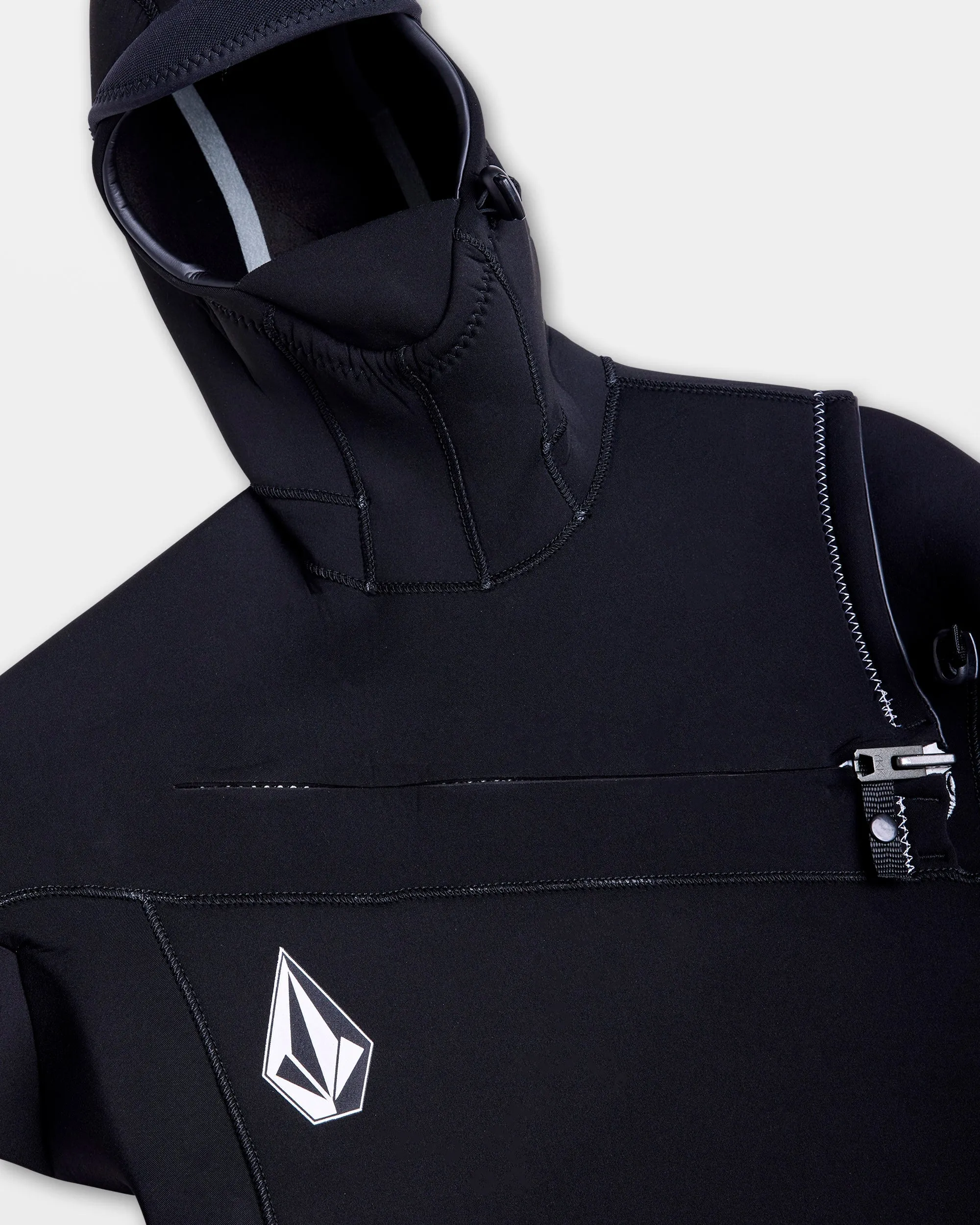 Modulator 4/3Mm Hooded Chest zip Wetsuit - BLACK