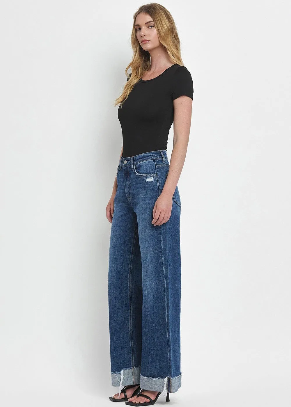 Monroe High-Rise Cuffed Denim