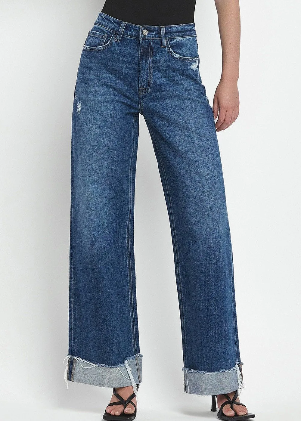 Monroe High-Rise Cuffed Denim
