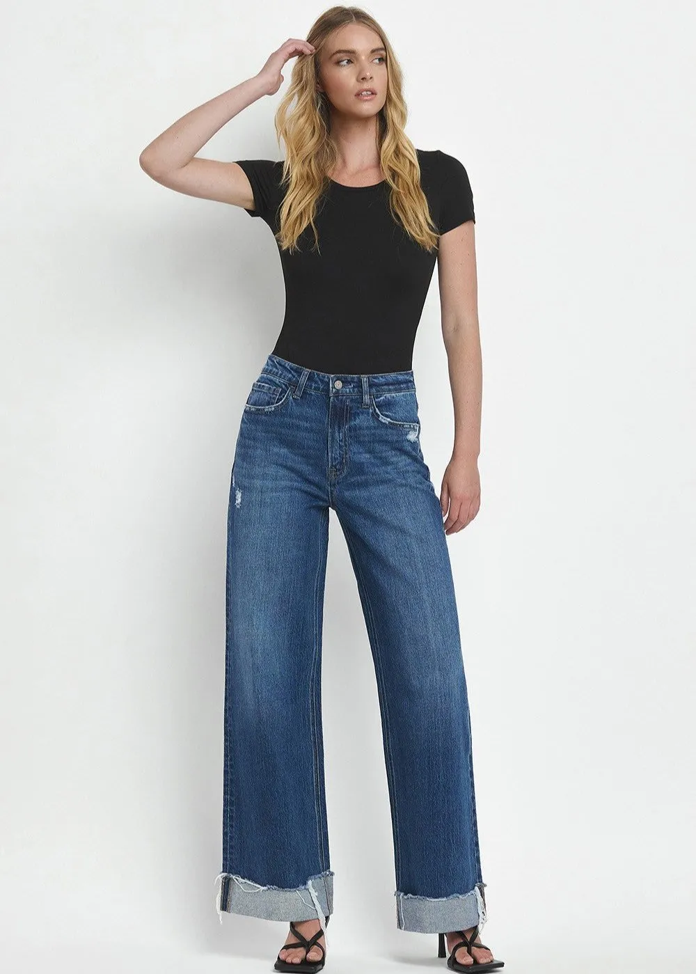 Monroe High-Rise Cuffed Denim