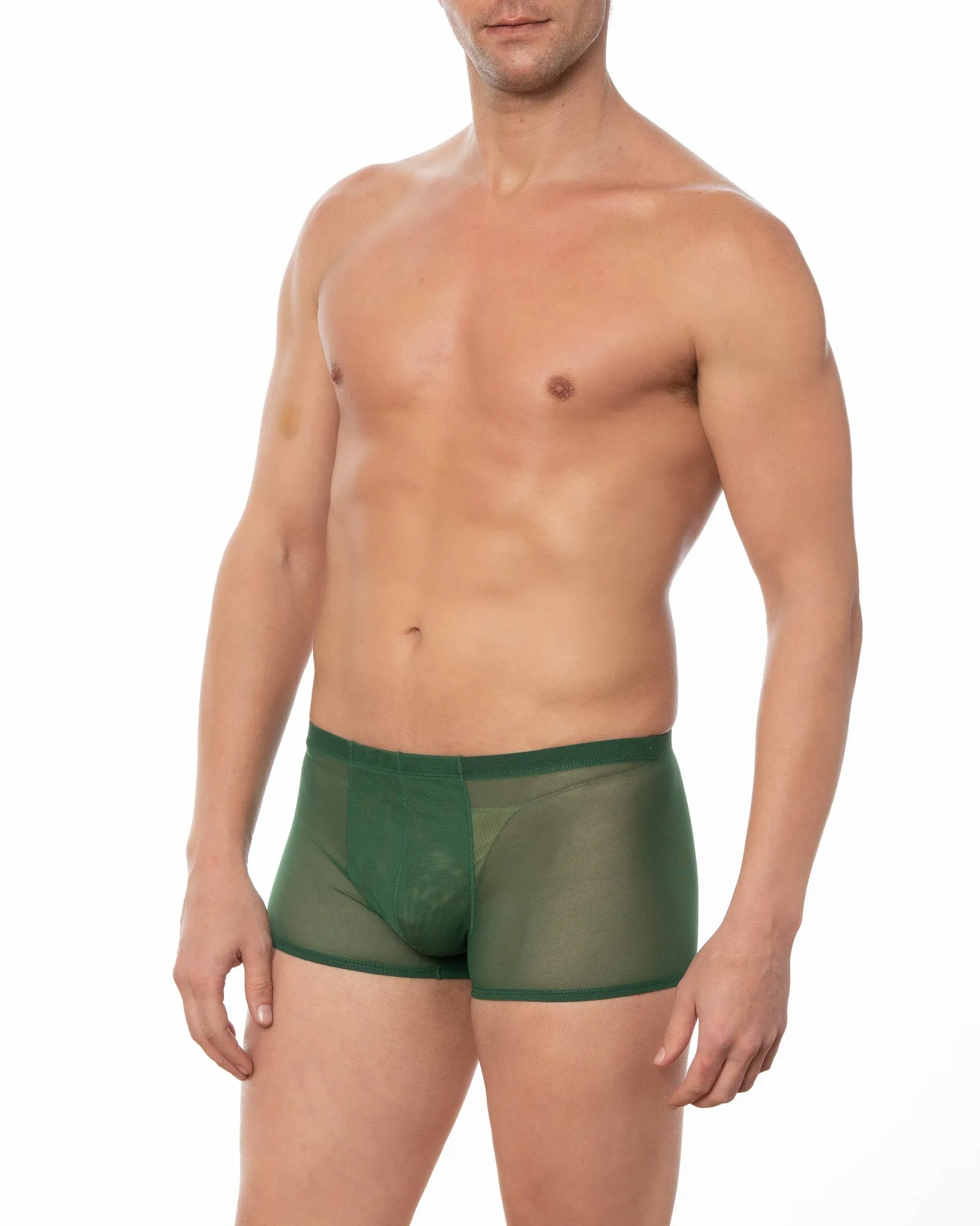 Navy - GRANT Sheer Mesh Boxer Brief