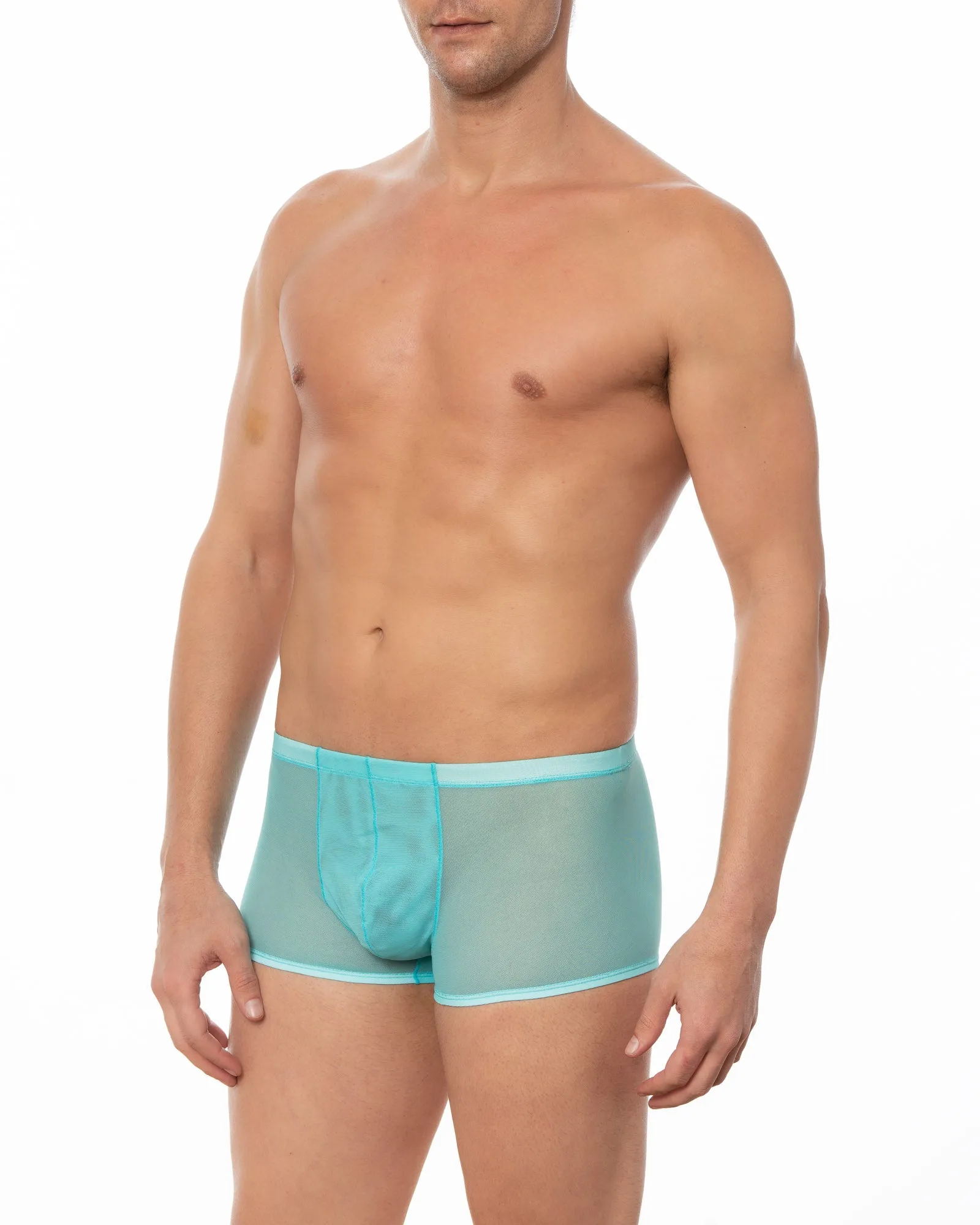 Navy - GRANT Sheer Mesh Boxer Brief