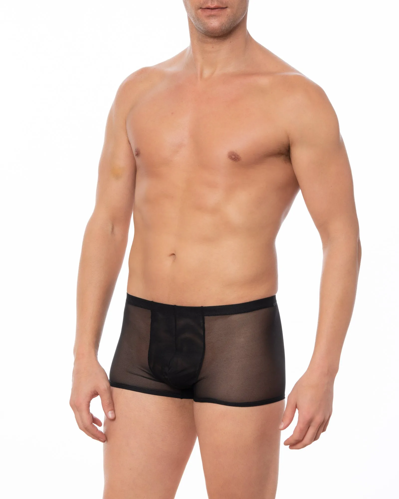 Navy - GRANT Sheer Mesh Boxer Brief
