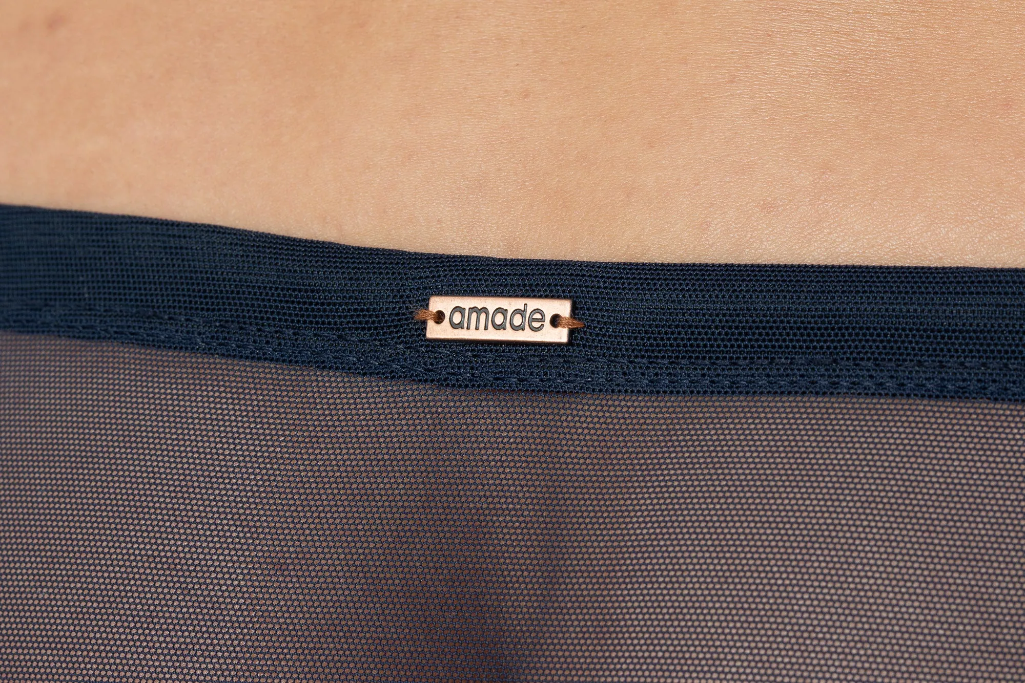 Navy - GRANT Sheer Mesh Boxer Brief