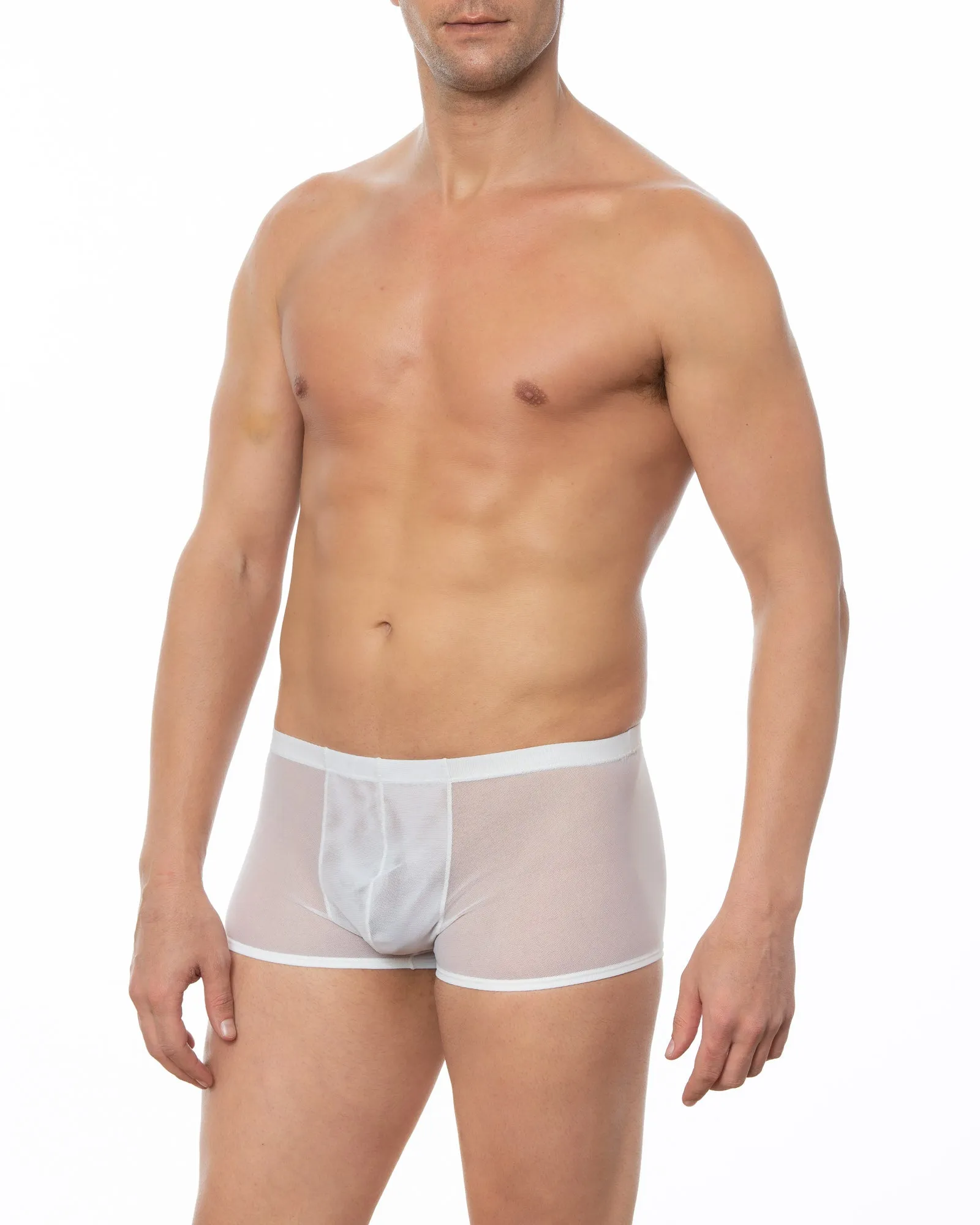 Navy - GRANT Sheer Mesh Boxer Brief