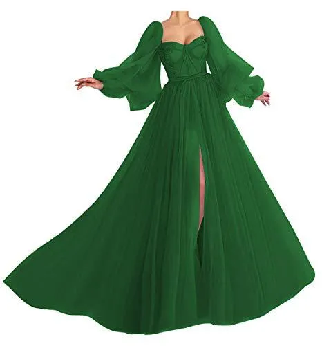 New New Arrival  Hot Trade   Puff Sleeve Ball Gown Heart Collar Tulle Ball Gown Dress