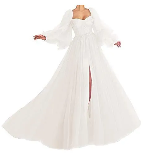 New New Arrival  Hot Trade   Puff Sleeve Ball Gown Heart Collar Tulle Ball Gown Dress