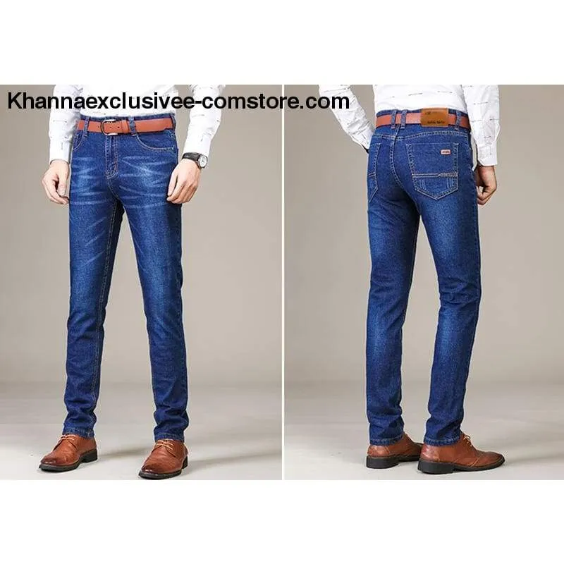 New Stylish Men'S Classic Jeans Pantaloons Soft Biker Denim Pants