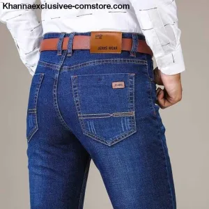 New Stylish Men'S Classic Jeans Pantaloons Soft Biker Denim Pants