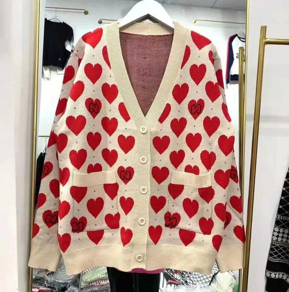 New Women Sweaters Long Sleeve Casual Cardigan Autumn V-neck PatchWork Knit Sweater Fashion Spatching Letter Print Jacket