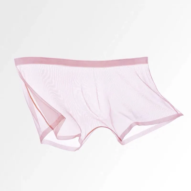 No-Chafe See-Through Ice Silk Mesh Trunks for Men (5-Pack) JEWYEE 1928