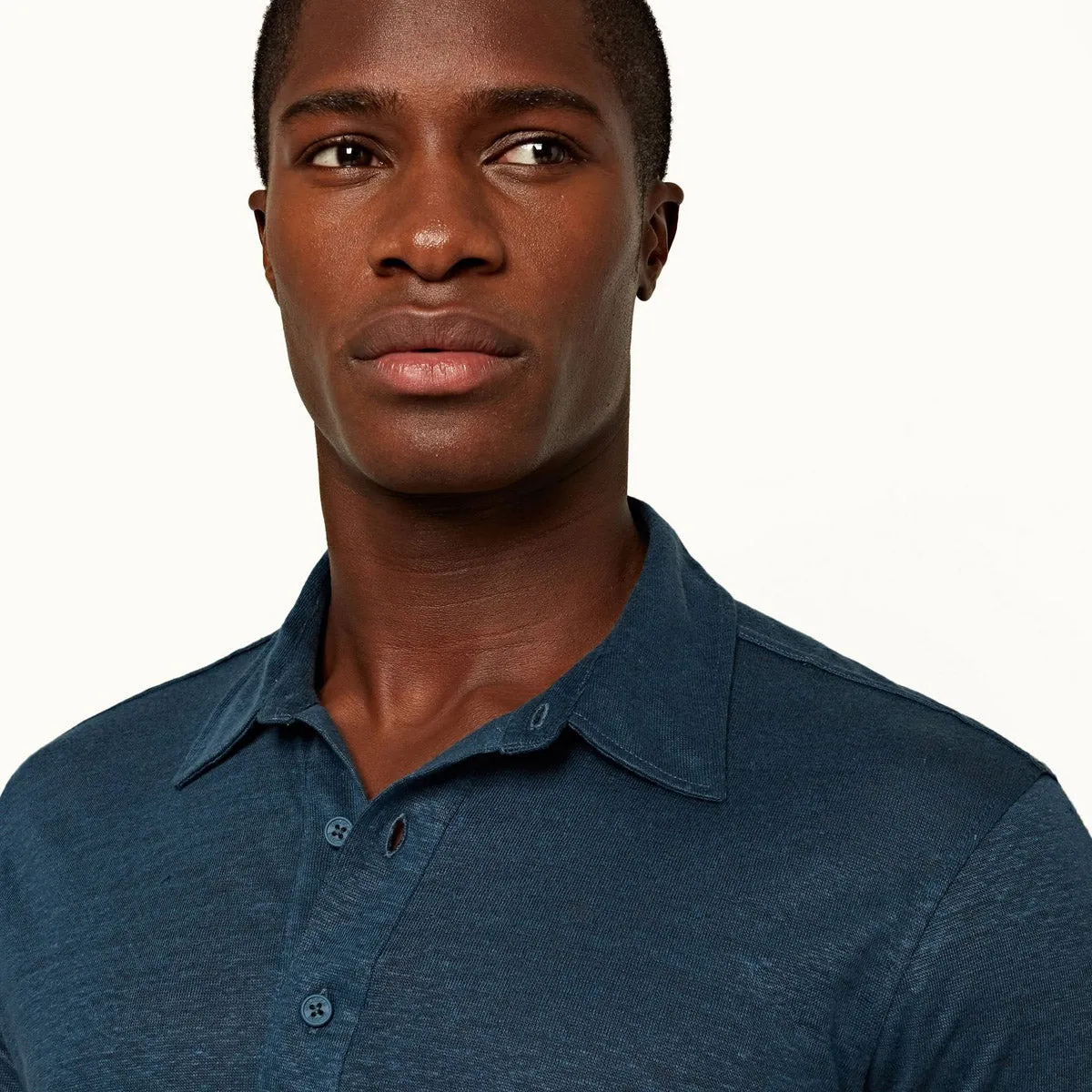 Orlebar Brown - Sebastian Linen Tailored Shirt in Blue Slate