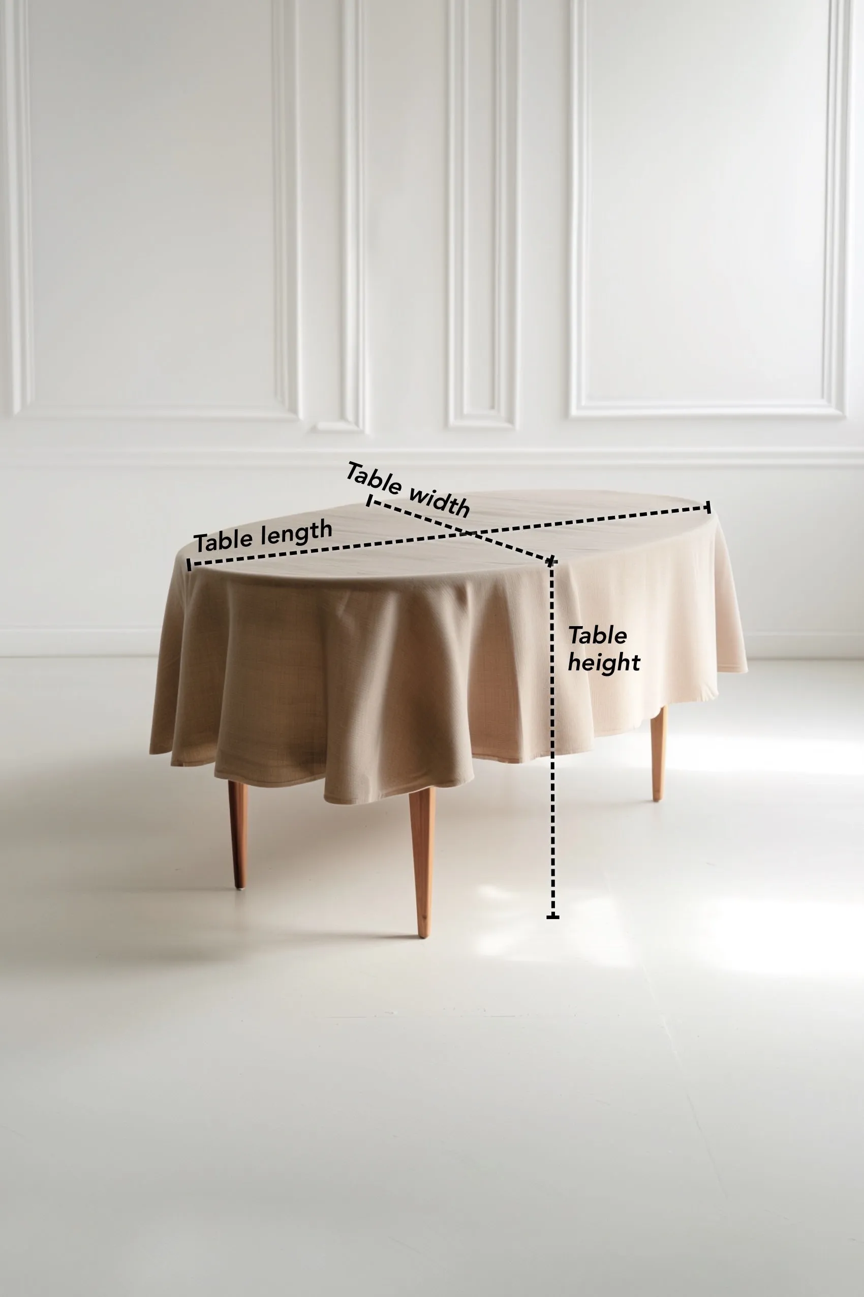 Oval Tablecloth - White