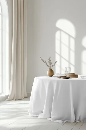 Oval Tablecloth - White