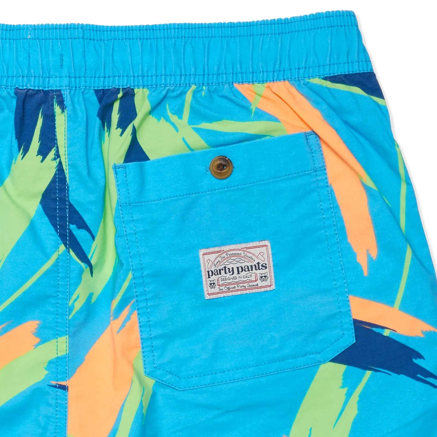 Party Pants USA Stroker Shorts - Neon Blue