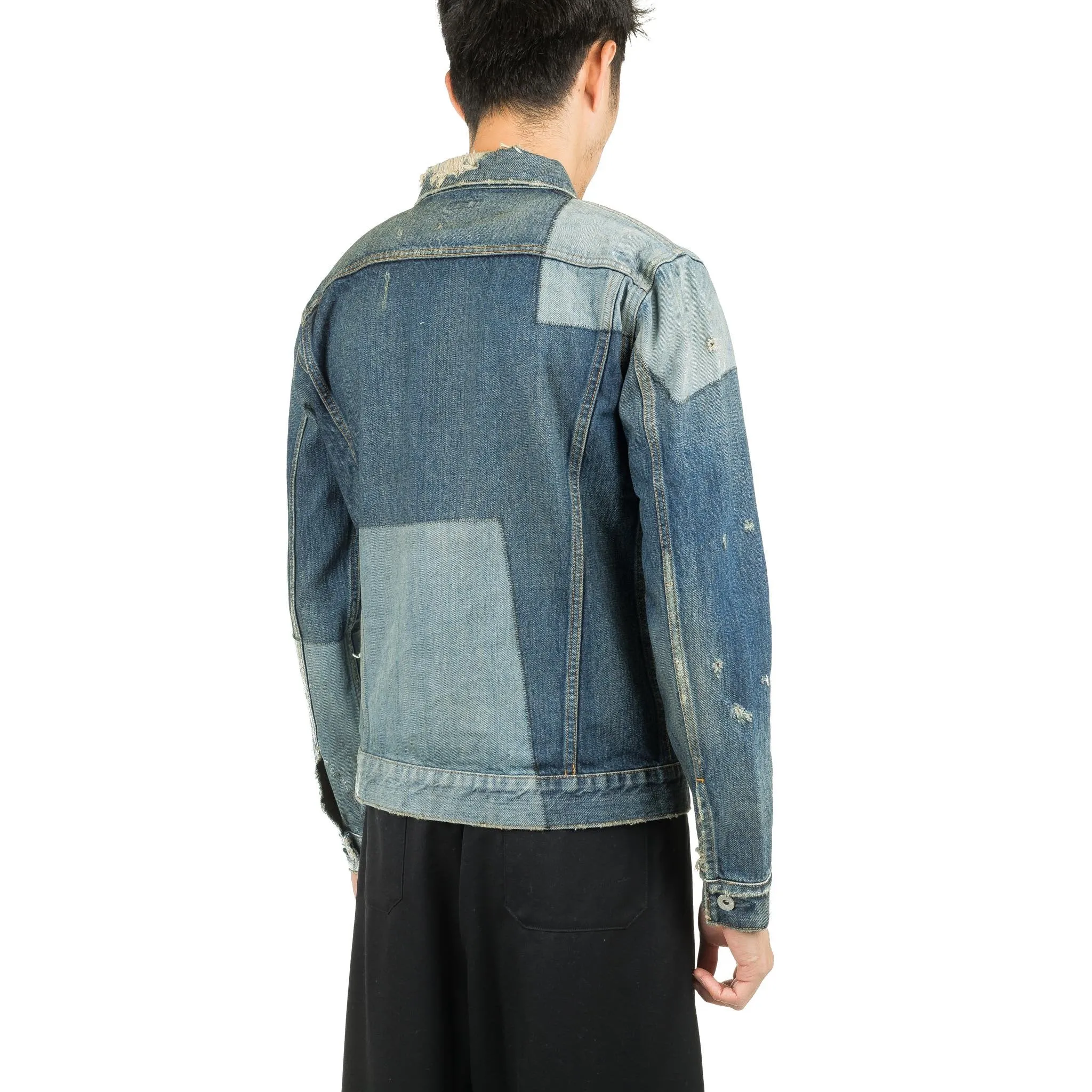 Patchwork Denim Jacket Washed Indigo