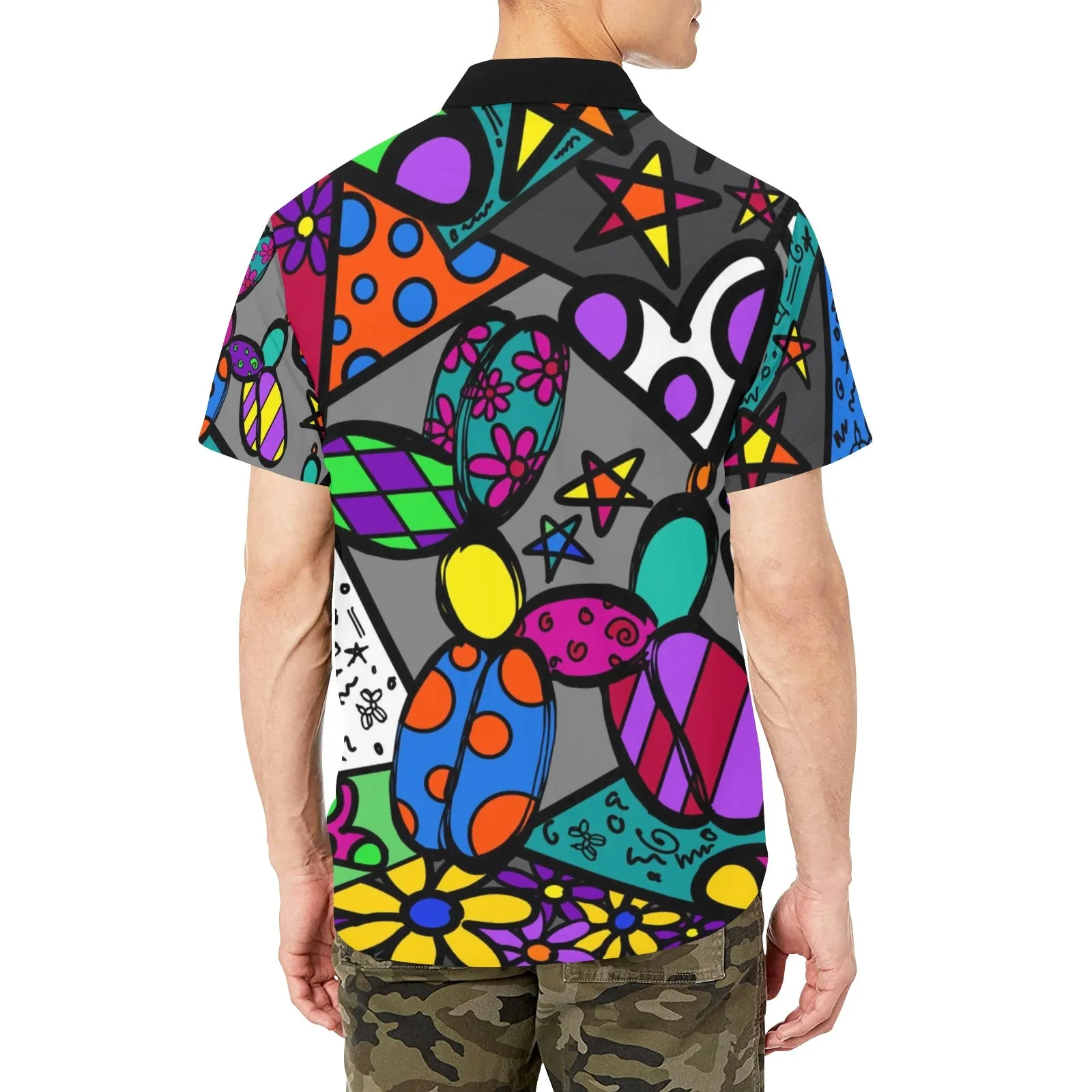 Patchwork Pup - Short Sleeve Shirt With Pocket