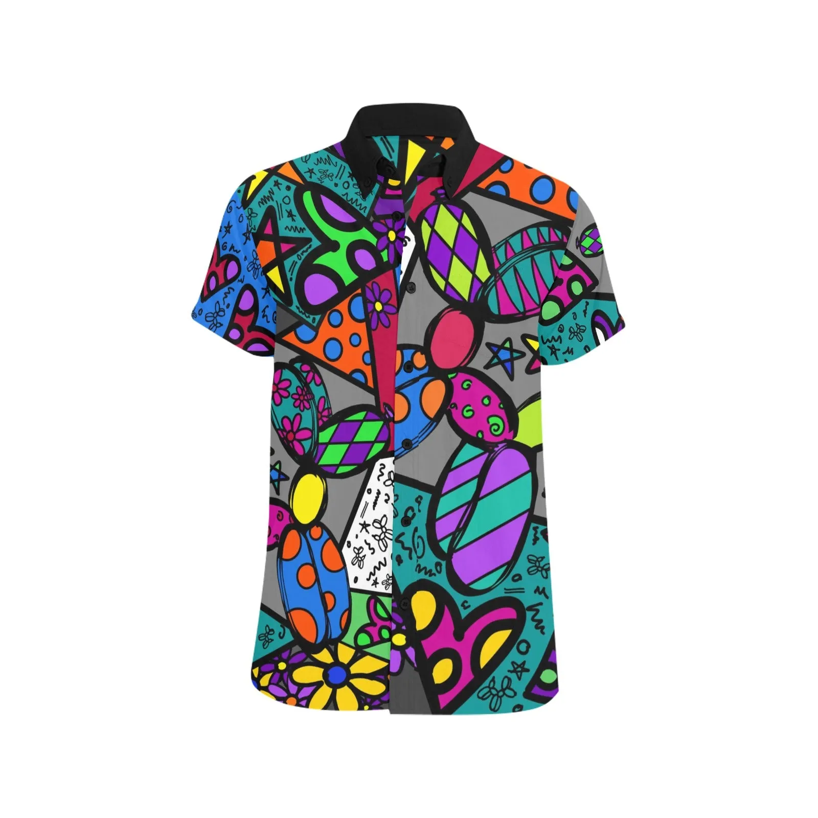 Patchwork Pup - Short Sleeve Shirt With Pocket