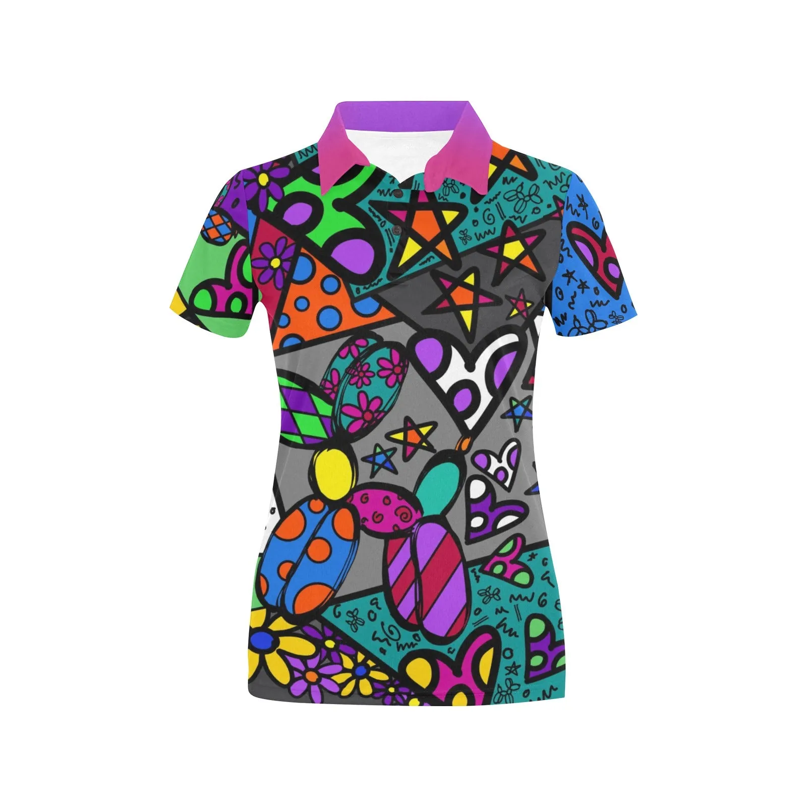 Patchwork Pup - Women's Polo Shirt