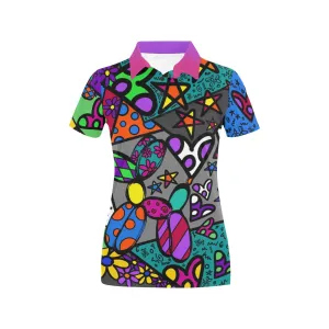 Patchwork Pup - Women's Polo Shirt