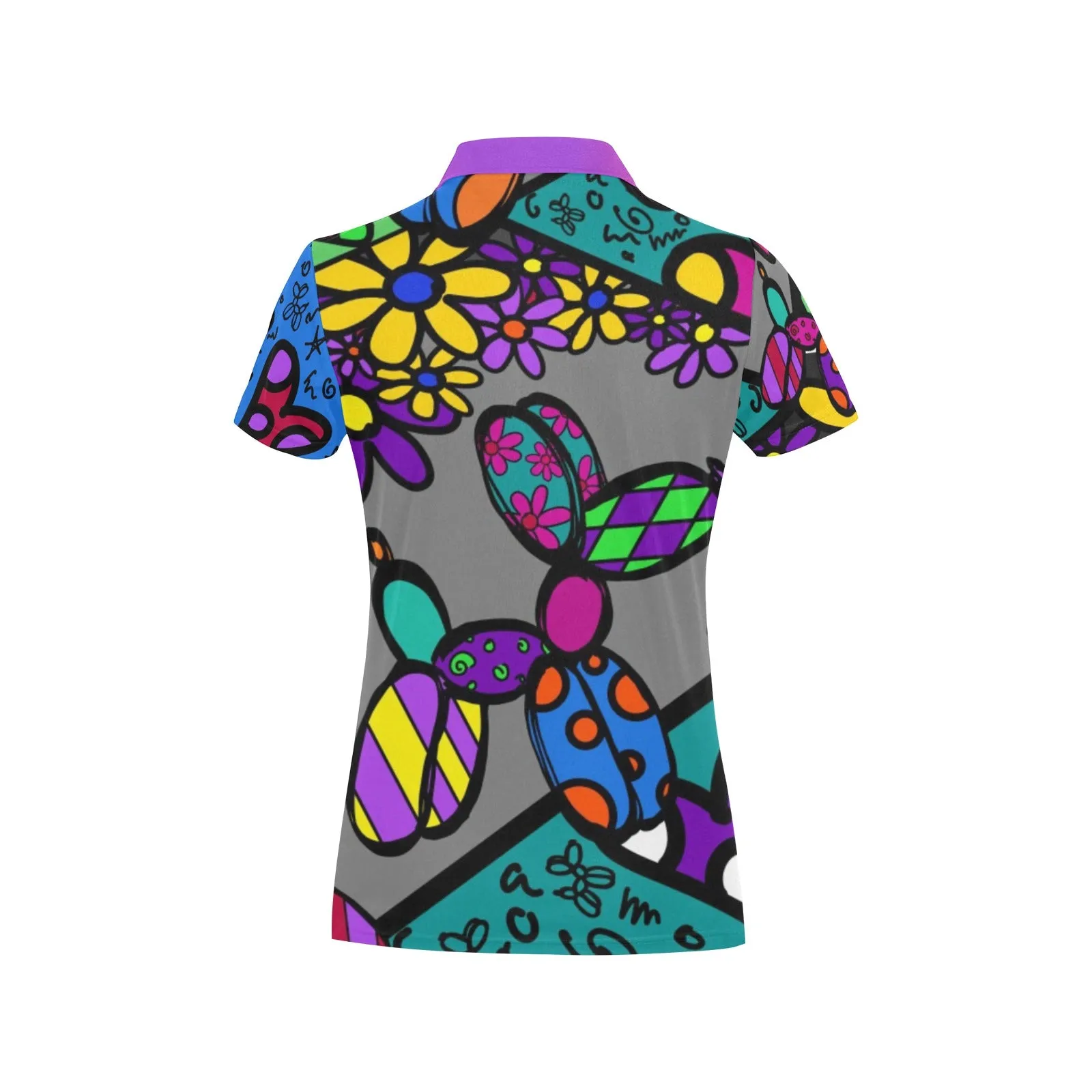 Patchwork Pup - Women's Polo Shirt