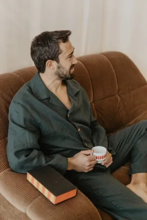 Perkunas Men's Linen Pyjama Set | Multiple Colours