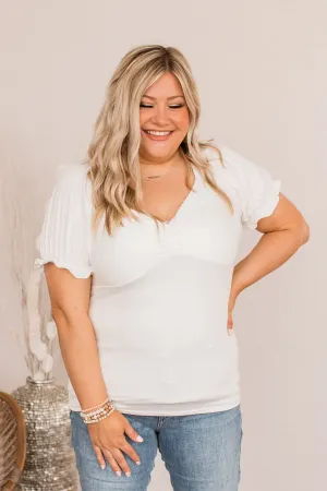 Pure Emotions Babydoll Top- Ivory