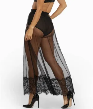 Regalia - Bobbi Lace and Mesh Skirt Black