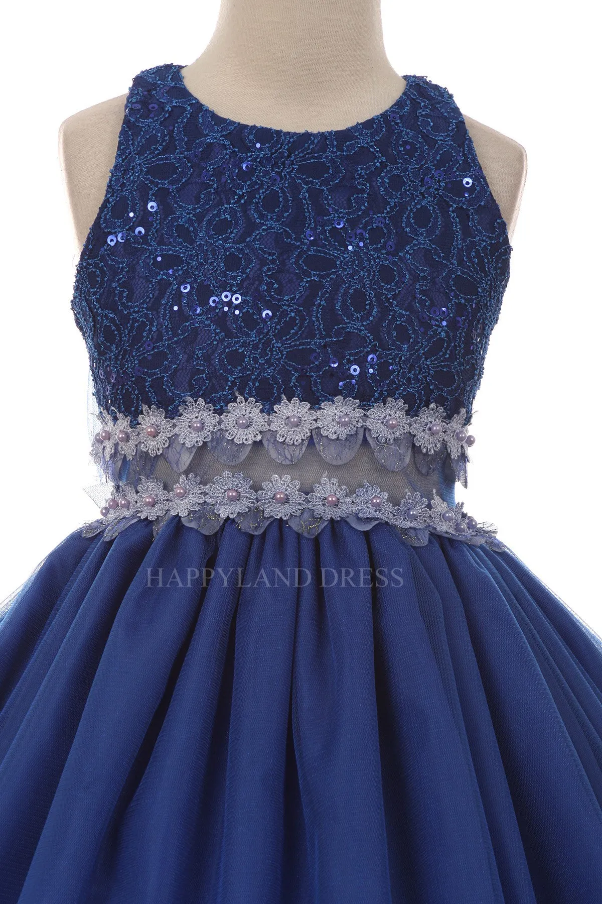 Royal Blue See Through on the Waistline D2141707