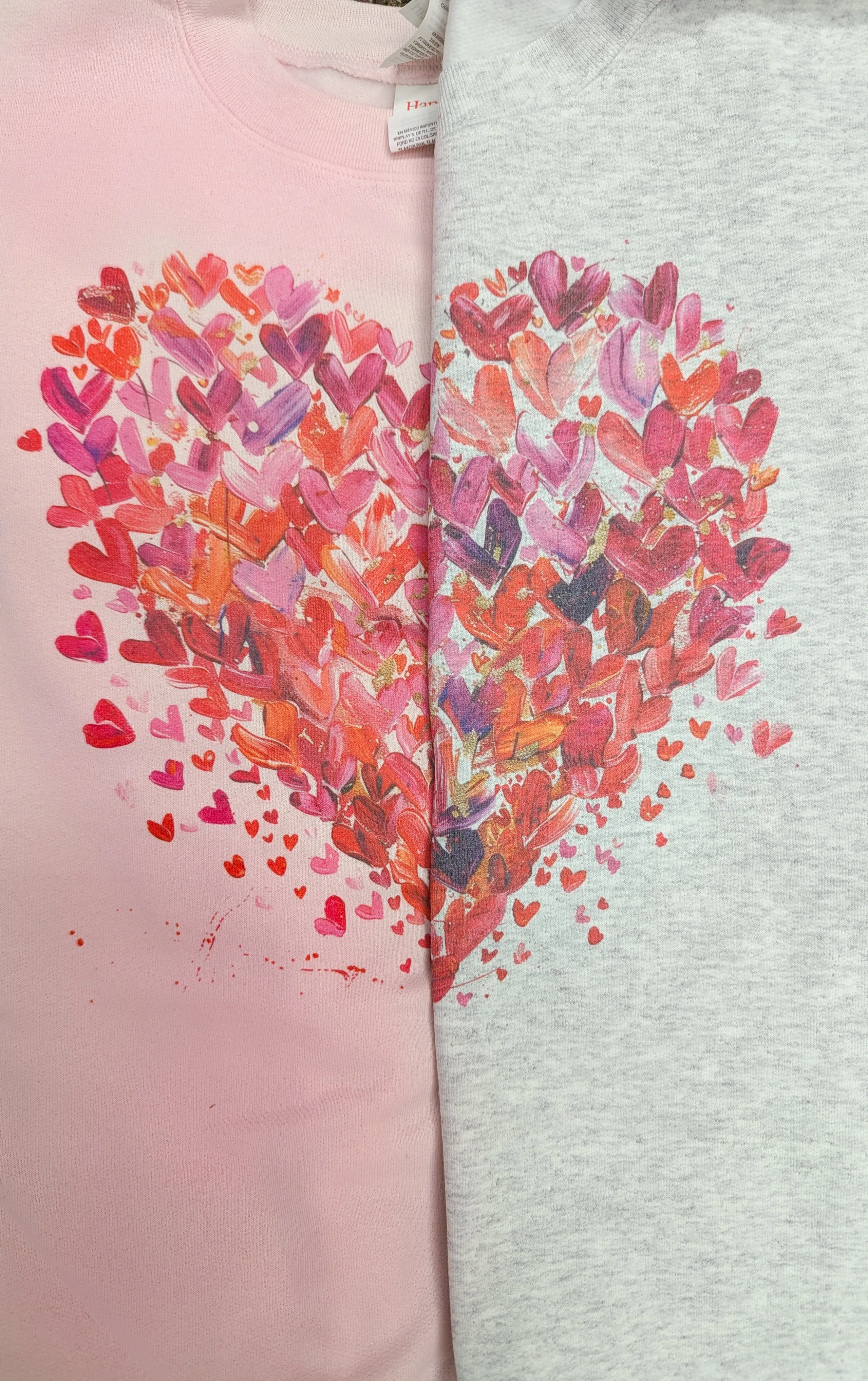 SALE- Brushstroke Hearts Print Pullover (2 colors!)