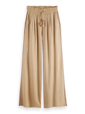 Scotch & Soda Linen Pull On Pant - Mocha
