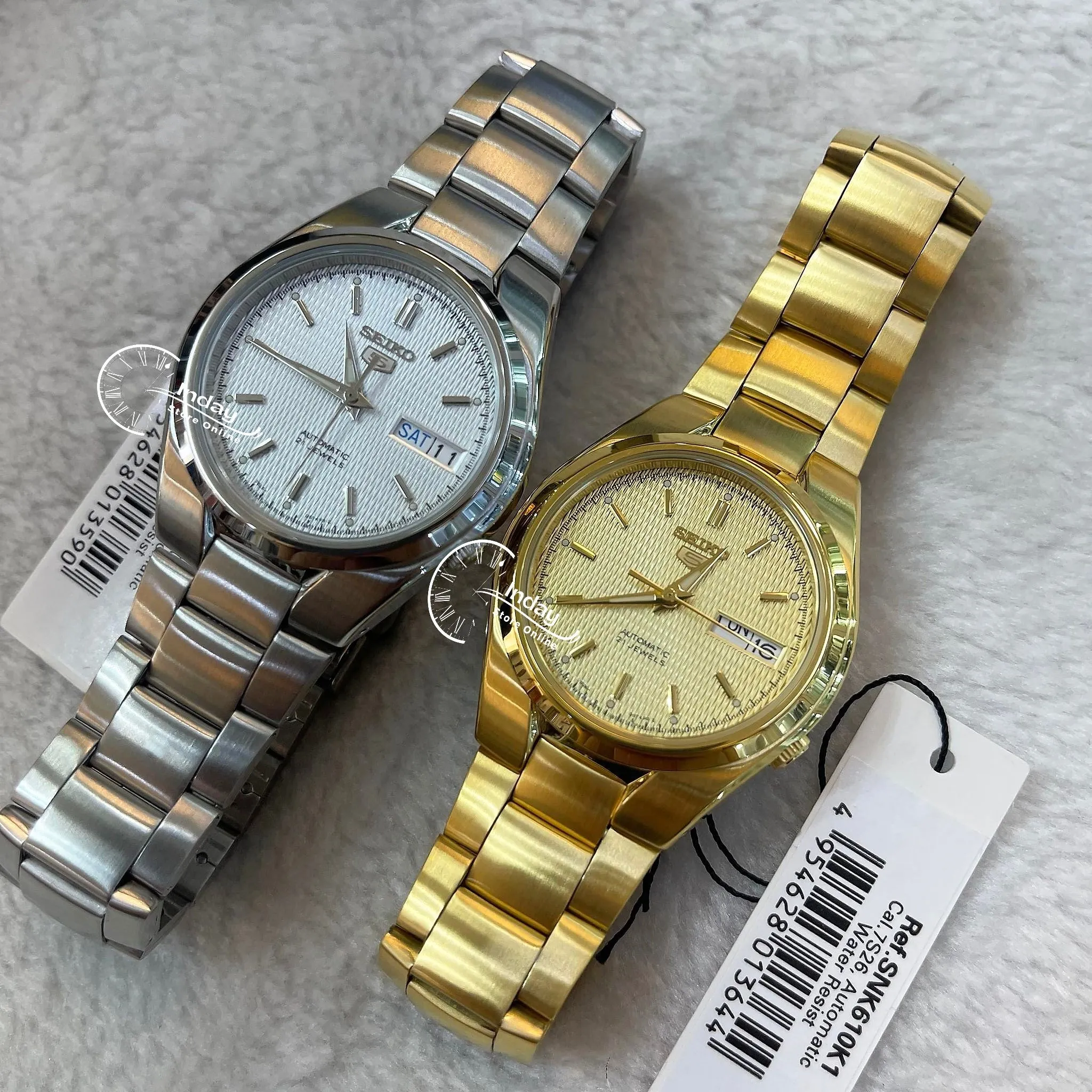 Seiko Automatic Men's Watch SNK610K1 Gold Tone Stainless Steel See Through Case Back
