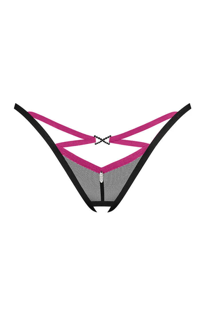 Sheer black crotchless thong - Can't Let You Go