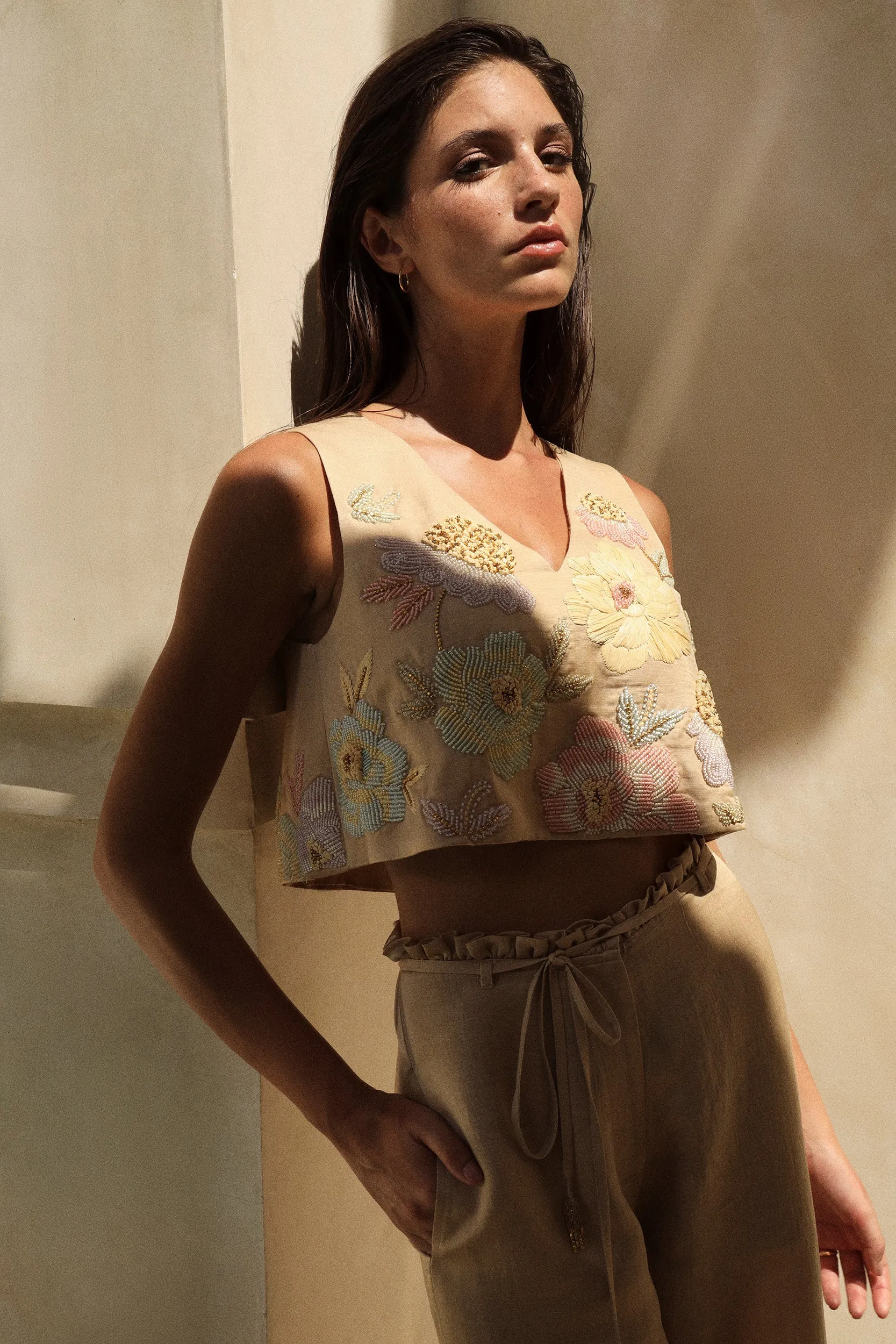 Siena Top (Creme) & Florence Pants (Crème)