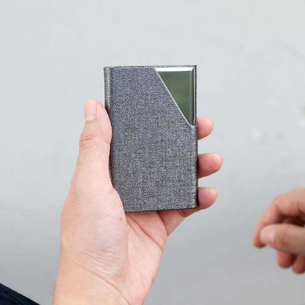 Silver Metallic Card Holder