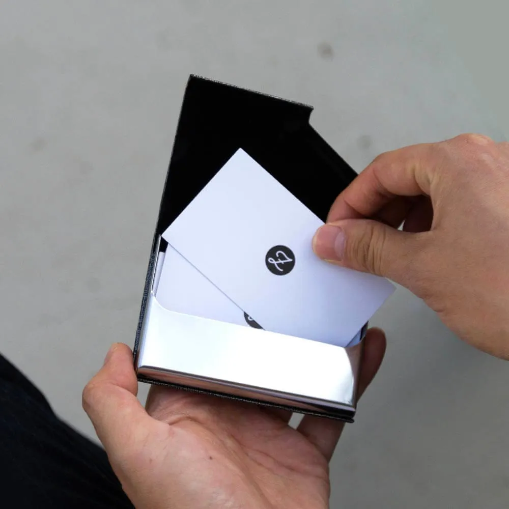 Silver Metallic Card Holder